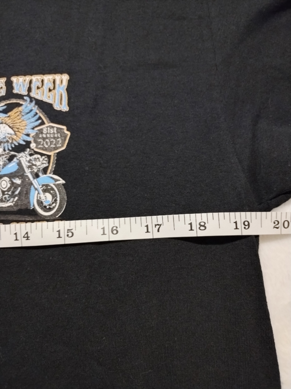 Gildan Men’s Black Short Sleeve 'Bike Week' Motorcycle Graphic Tee - Picture 2 of 4